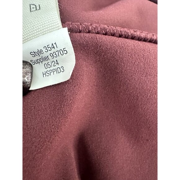 Aeropostale Womens Large Burgundy Air Soft High‑Rise Cinch Flare Leggings Street - Picture 8 of 11